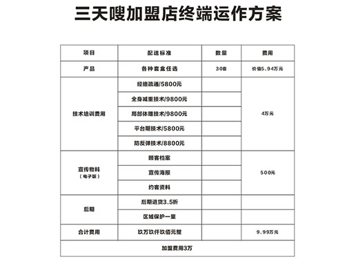 3万元加盟:送技术带货